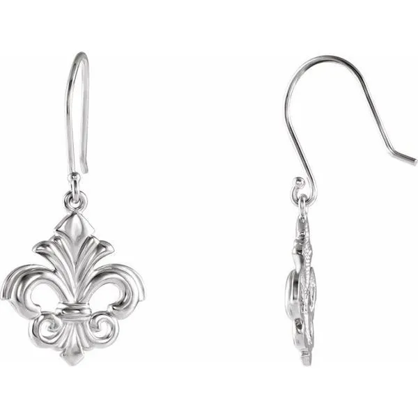 Fleur-de-lis Earrings Hopman Jewelers Elkhart, IN