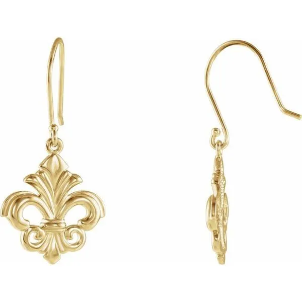Fleur-de-lis Earrings Jewelry Design Studio Jensen Beach, FL