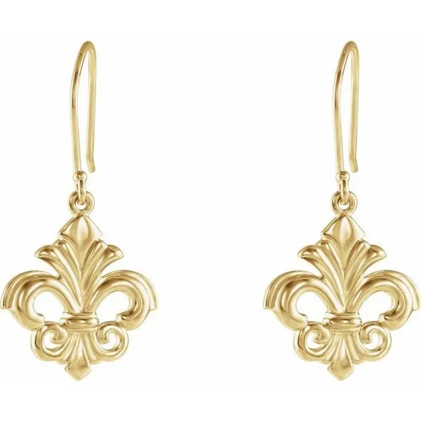 Fleur-de-lis Earrings Image 2 Hopman Jewelers Elkhart, IN