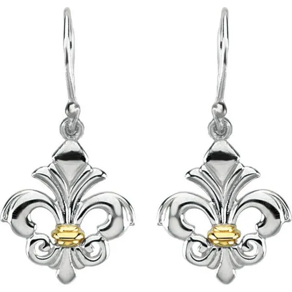 Fleur-de-lis Earrings Image 2 J. Meredith Jewelers Delafield, WI