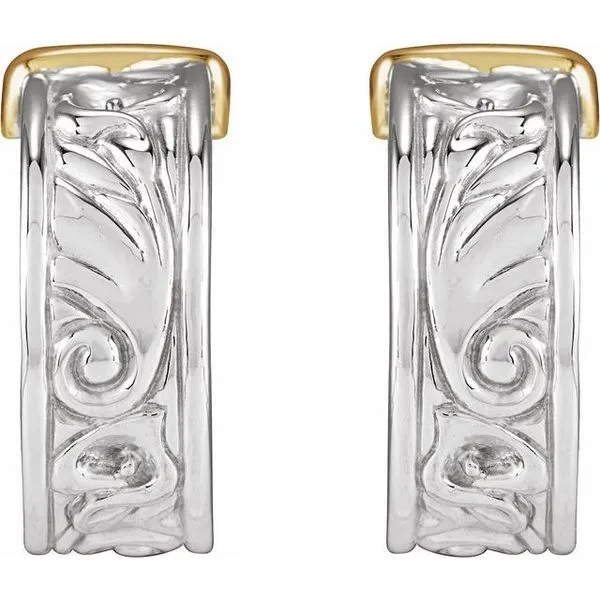 Calla Lily Hoop Earrings Image 2 Hopman Jewelers Elkhart, IN