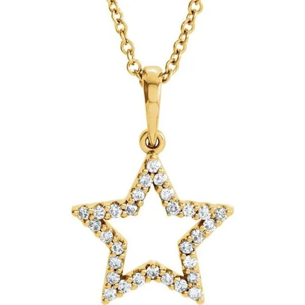 Accented Petite Star Necklace Jewelry Design Studio Jensen Beach, FL