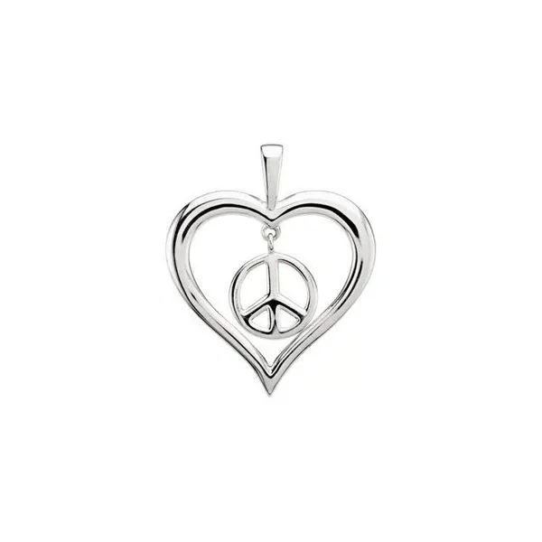 Heart Peace Sign Pendant J. Meredith Jewelers Delafield, WI