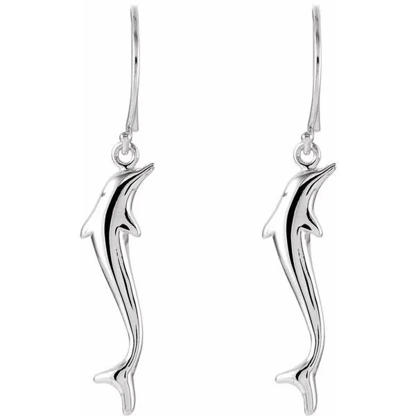 Dolphin Earrings Image 2 J. Meredith Jewelers Delafield, WI