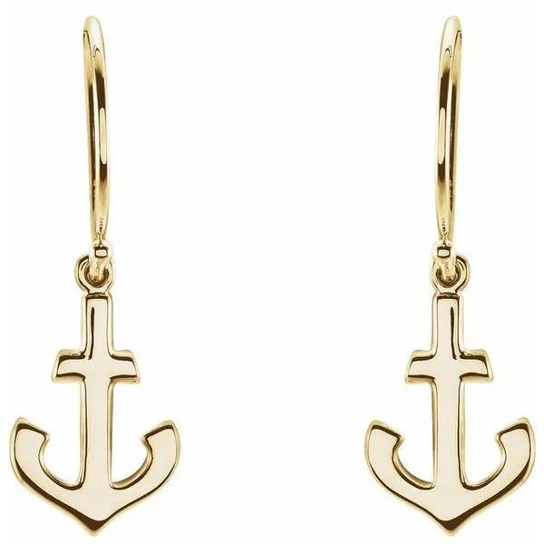 Anchor Earrings Image 2 Hopman Jewelers Elkhart, IN