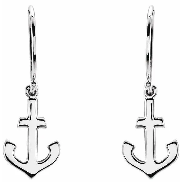 Anchor Earrings Image 2 Hopman Jewelers Elkhart, IN