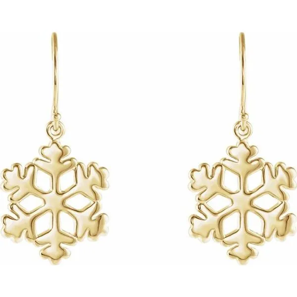 Snowflake Earrings Image 2 Hopman Jewelers Elkhart, IN
