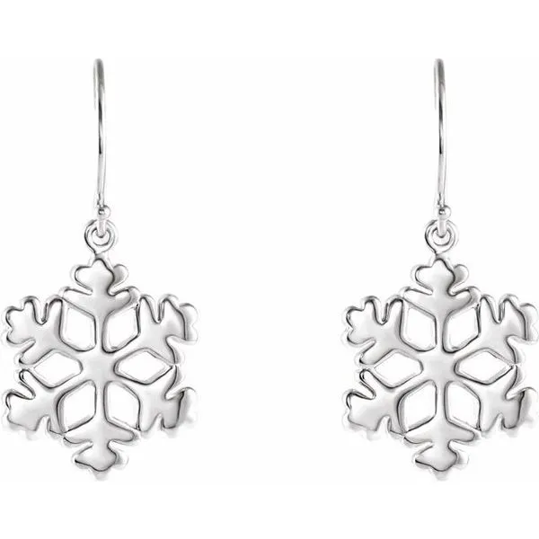 Snowflake Earrings Image 2 Hopman Jewelers Elkhart, IN