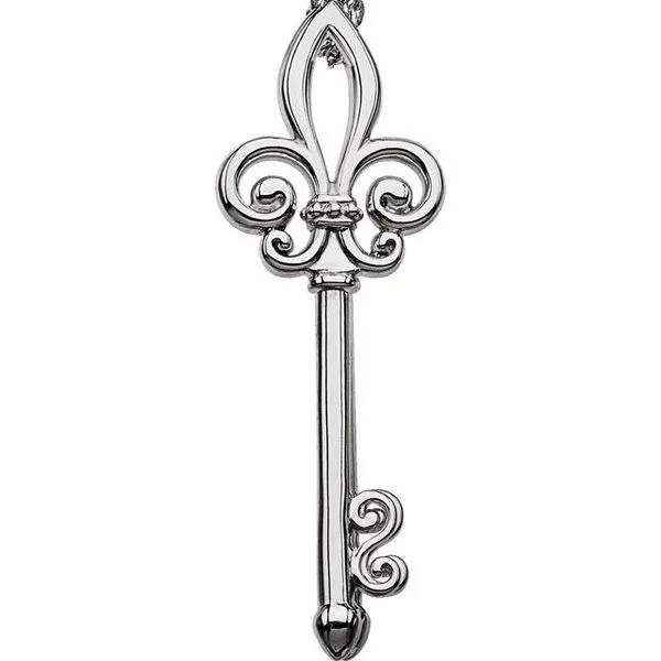 Fleur-de-lis Key Pendant J. Meredith Jewelers Delafield, WI