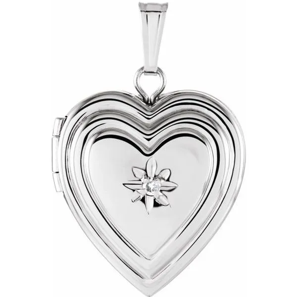 Accented Heart Locket Rasmussen Jewelers Spanish Fork, UT