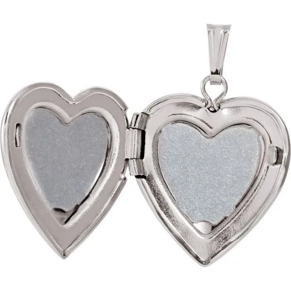 Accented Heart Locket Image 3 Rasmussen Jewelers Spanish Fork, UT