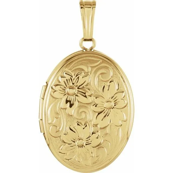 Oval Floral Locket Hopman Jewelers Elkhart, IN