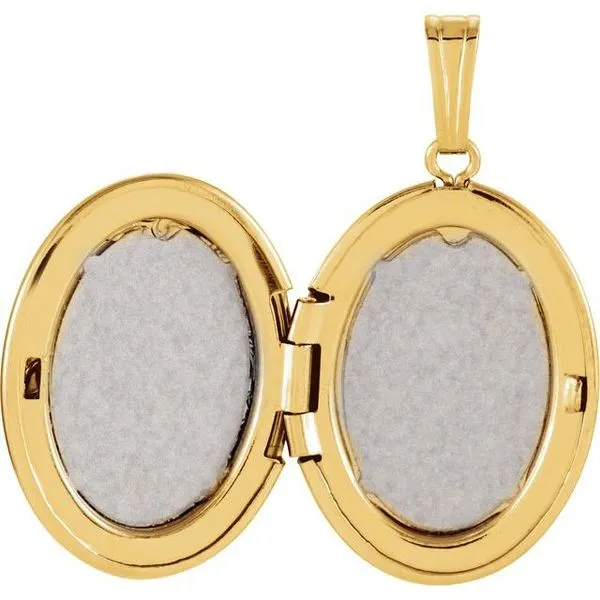Oval Floral Locket Image 3 Hopman Jewelers Elkhart, IN