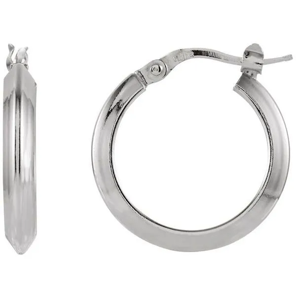 Knife-Edge Tube Hoop Earrings Hopman Jewelers Elkhart, IN