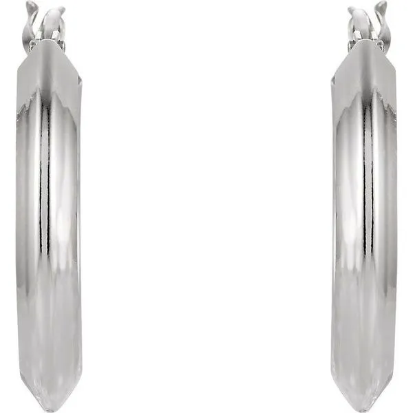 Knife-Edge Tube Hoop Earrings Image 2 Hopman Jewelers Elkhart, IN