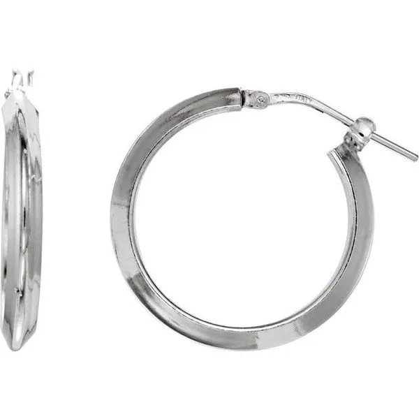 Knife-Edge Tube Hoop Earrings Hopman Jewelers Elkhart, IN