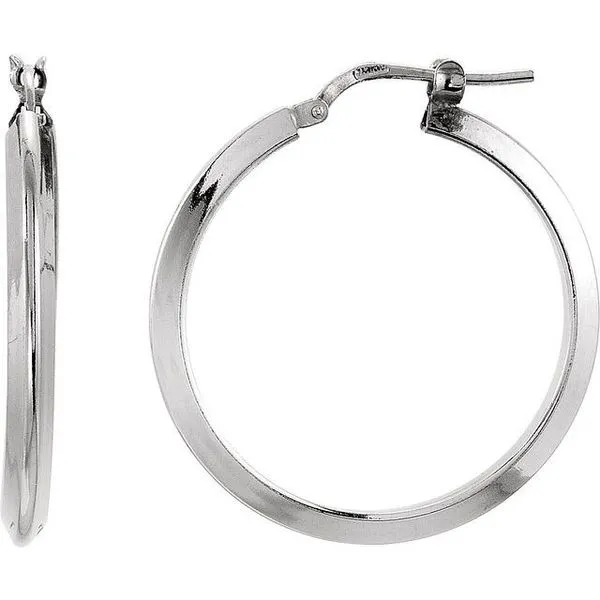 Knife-Edge Tube Hoop Earrings Arnold's Jewelry and Gifts Logansport, IN