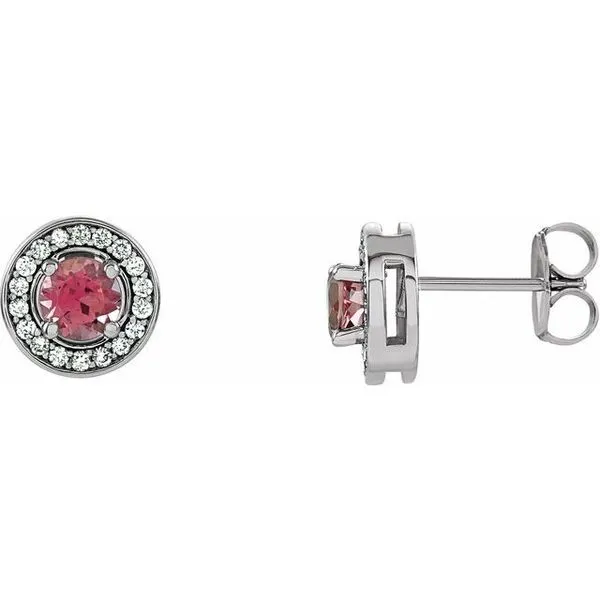 Round 4-Prong Halo-Style Earrings Hart's Jewelers Grants Pass, OR