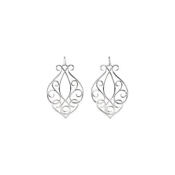 Scroll Earrings Image 2 Hopman Jewelers Elkhart, IN