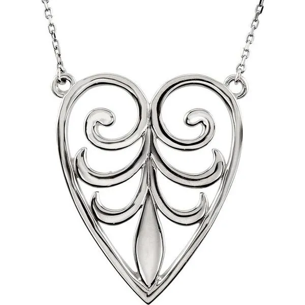 Filigree Heart Necklace J. Meredith Jewelers Delafield, WI