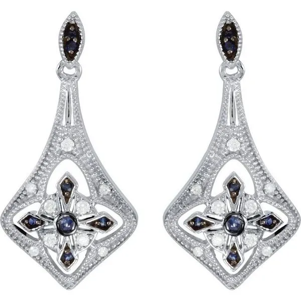 Accented Chandelier Earrings Image 2 Hart's Jewelers Grants Pass, OR