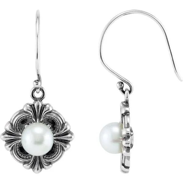 Vintage-Inspired Pearl Earrings Image 2 J. Meredith Jewelers Delafield, WI
