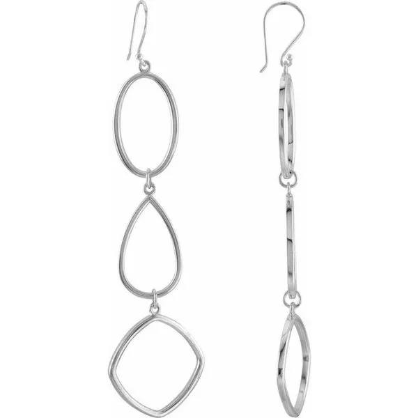 Open Silhouette Dangle Earrings Image 2 J. Meredith Jewelers Delafield, WI