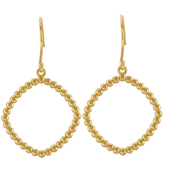 Square Beaded Earrings Image 2 Hopman Jewelers Elkhart, IN