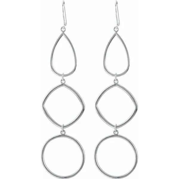 Open Silhouette Dangle Earrings Image 2 J. Meredith Jewelers Delafield, WI