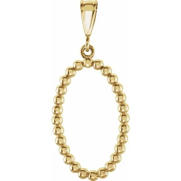 Beaded Oval Silhouette Pendant Smith Jewelers Franklin, VA