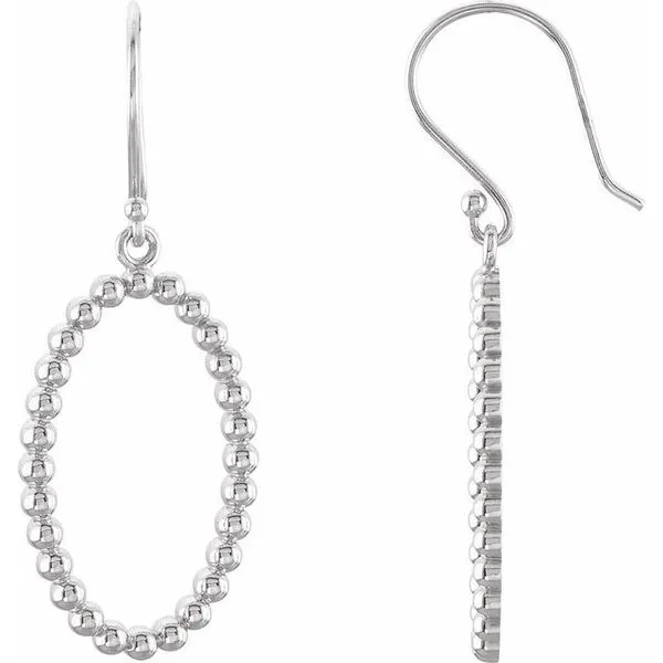 Beaded Oval  Earrings Image 2 Jewelry Design Studio Jensen Beach, FL