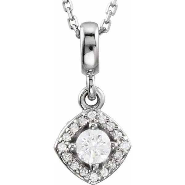 Halo-Style Necklace Hopman Jewelers Elkhart, IN