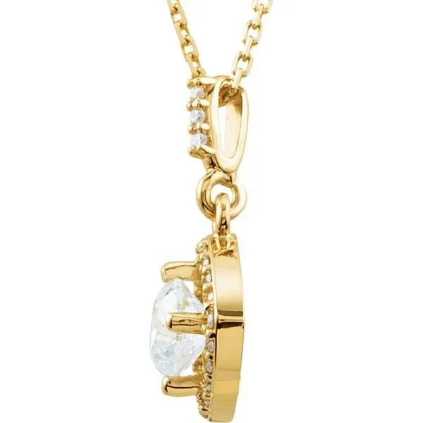 Halo-Style Necklace Image 2 Hopman Jewelers Elkhart, IN