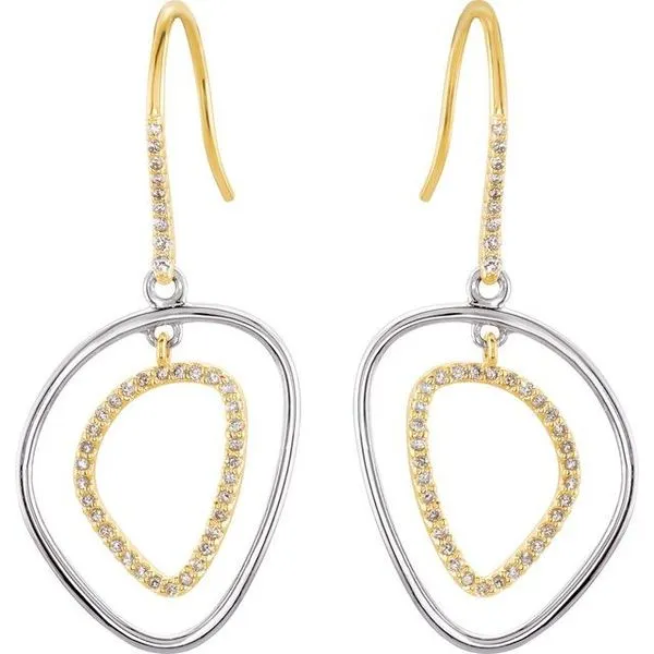 Open Silhouette Dangle Earrings Image 2 Milan's Jewelry Inc Sarasota, FL