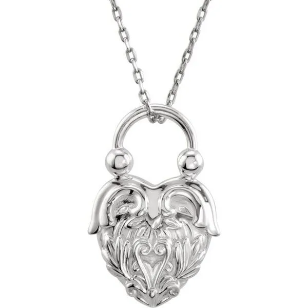 Vintage-Inspired Heart Necklace Long Jewelers Chesapeake, VA