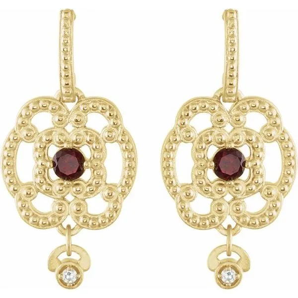 Granulated Earrings Image 2 Milan's Jewelry Inc Sarasota, FL