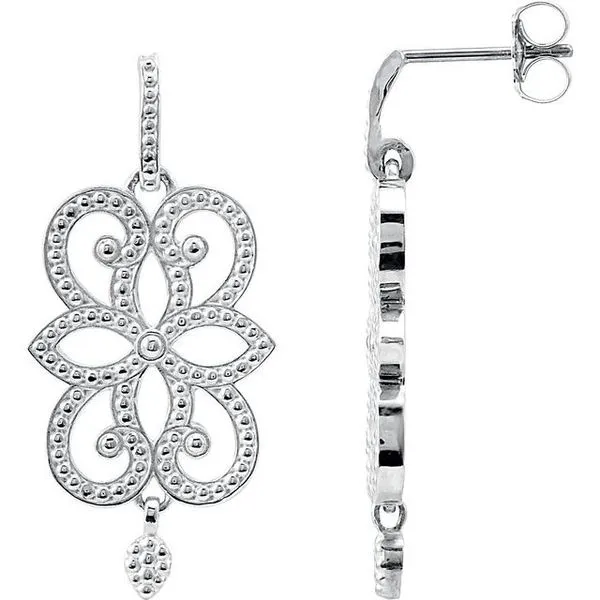 Granulated Scroll Earrings James Wolf Jewelers Mason, OH