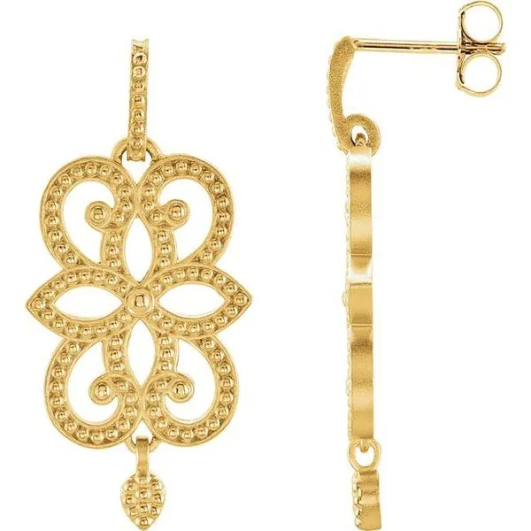 Granulated Scroll Earrings Holly's Jewelry Mountain Home, AR
