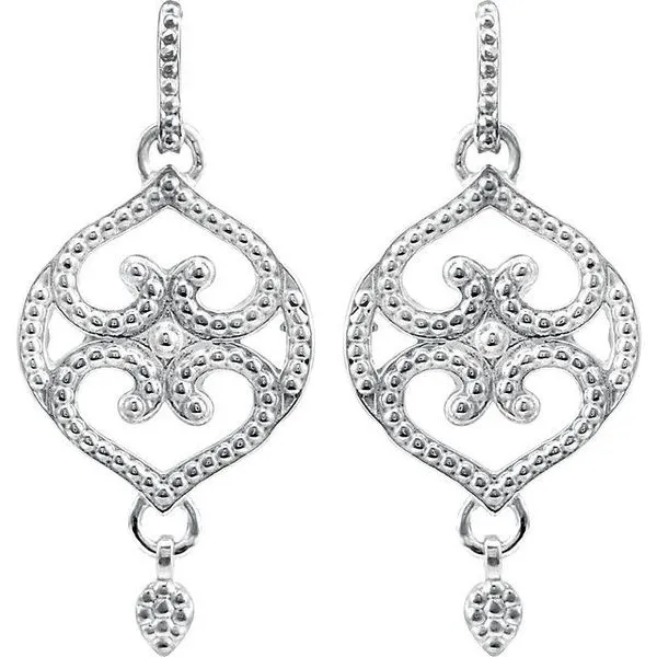 Granulated Scroll Earrings Image 3 D&M Jewelers Green Bay, WI