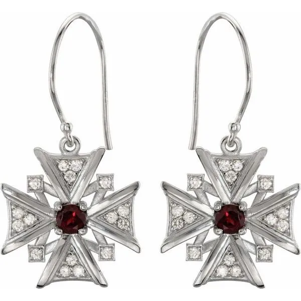 Vintage-Inspired Cross Earrings Image 2 Milan's Jewelry Inc Sarasota, FL