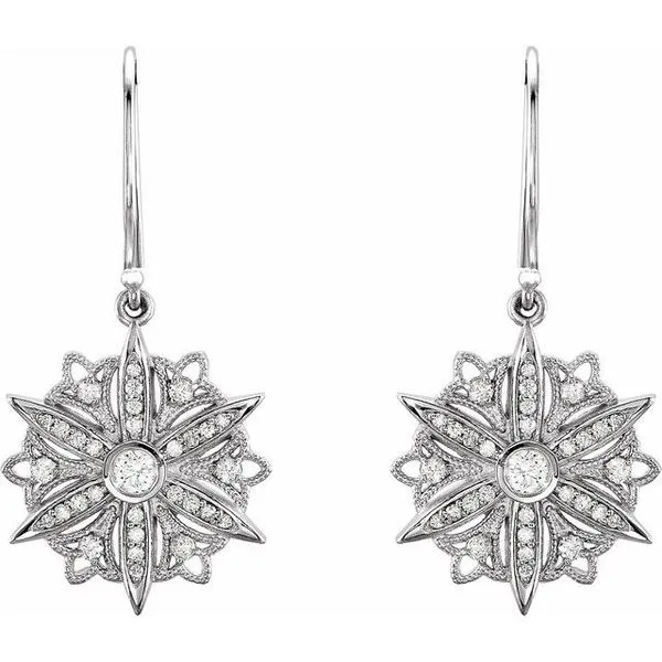 Vintage-Inspired Earrings Image 2 James Wolf Jewelers Mason, OH