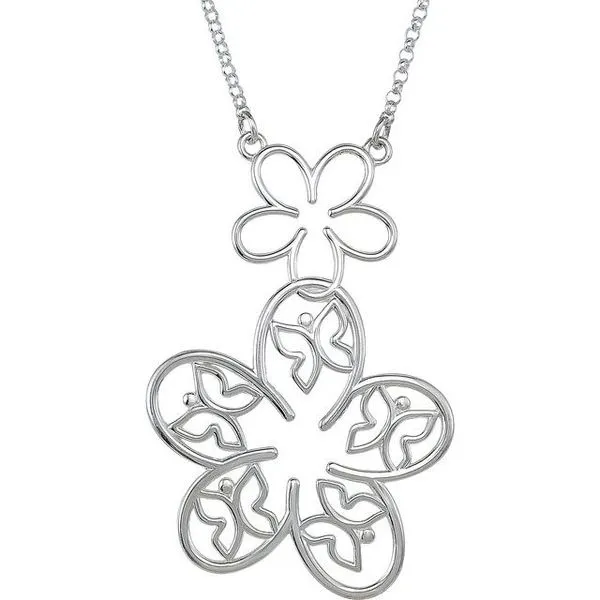 Flower & Butterfly Necklace James Wolf Jewelers Mason, OH