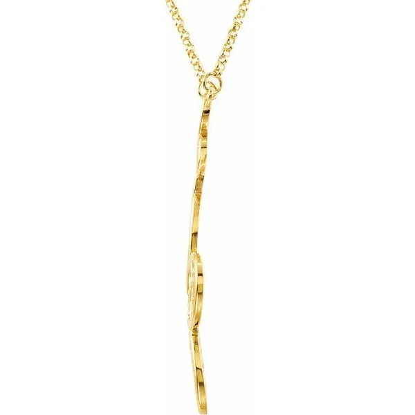 Flower & Butterfly Necklace Image 2 Milan's Jewelry Inc Sarasota, FL