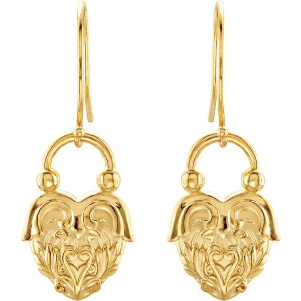 Vintage-Inspired Heart Earrings Image 2 Milan's Jewelry Inc Sarasota, FL