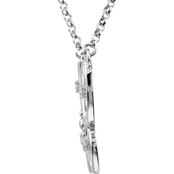 Accented Butterfly & Floral Necklace Image 2 Milan's Jewelry Inc Sarasota, FL