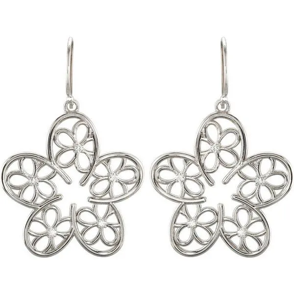Flower Earrings Image 2 James Wolf Jewelers Mason, OH
