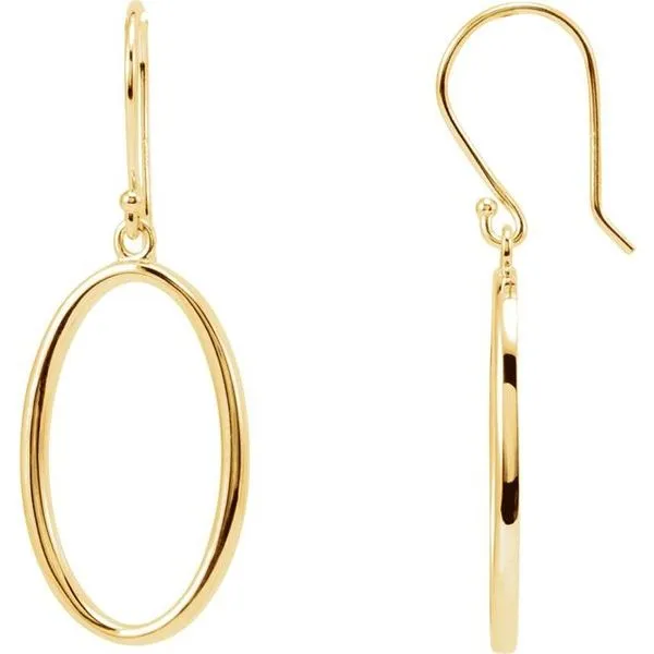Oval Dangle Earrings James Wolf Jewelers Mason, OH