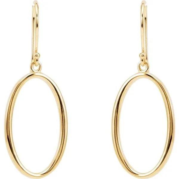 Oval Dangle Earrings Image 2 Milan's Jewelry Inc Sarasota, FL