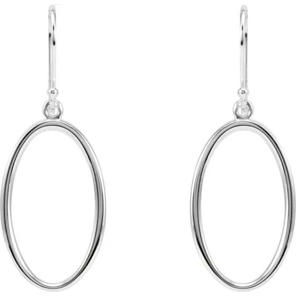Oval Dangle Earrings Image 2 D&M Jewelers Green Bay, WI