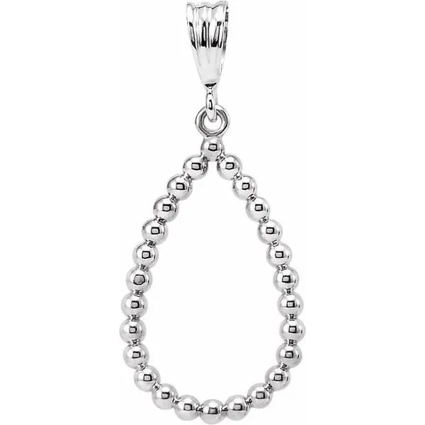 Beaded Teardrop Silhouette Pendant James Wolf Jewelers Mason, OH